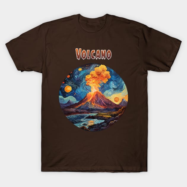 Volcano T-Shirt by Moulezitouna